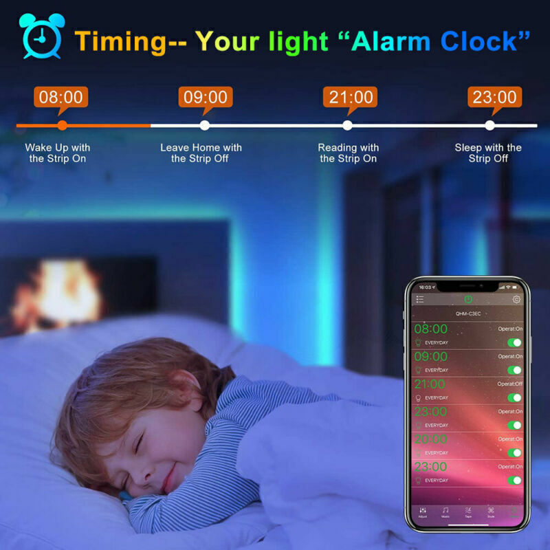 BRAND NEW ADigitals Smart Vibe Lights 5050 RGB LED Strip with Bluetooth Remote - ADigitals