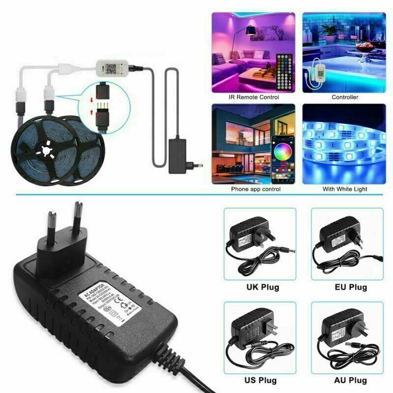 BRAND NEW ADigitals Smart Vibe Lights 5050 RGB LED Strip with Bluetooth Remote - ADigitals