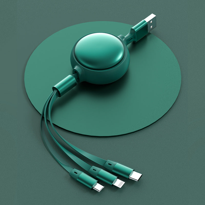 3 In1 USB Cable Micro USB Type C Cable 3 In 1 2.4A Retractable USB C Charging Cable - ADigitals