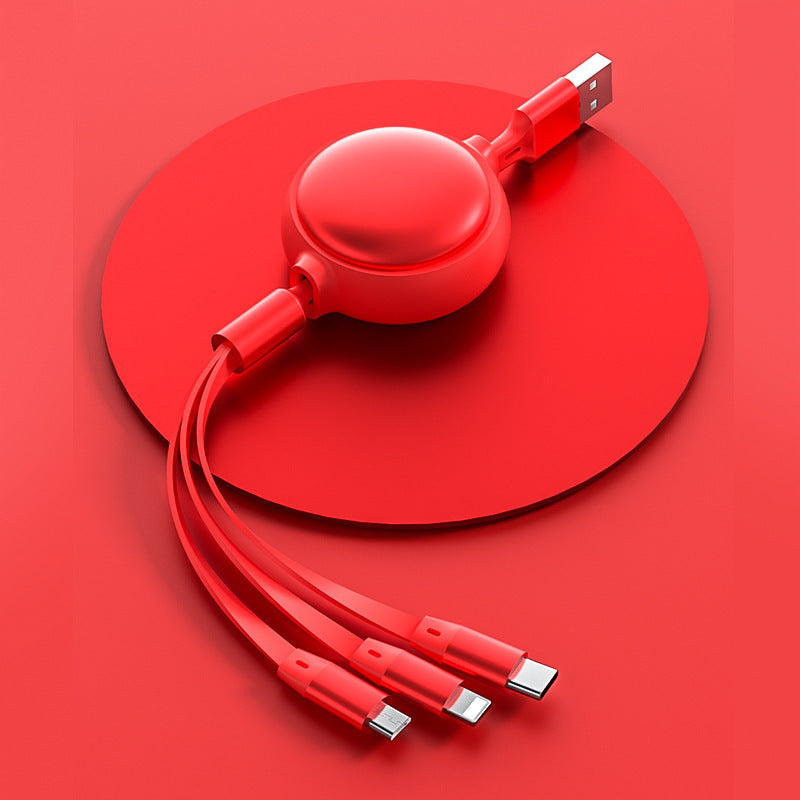 3 In1 USB Cable Micro USB Type C Cable 3 In 1 2.4A Retractable USB C Charging Cable - ADigitals