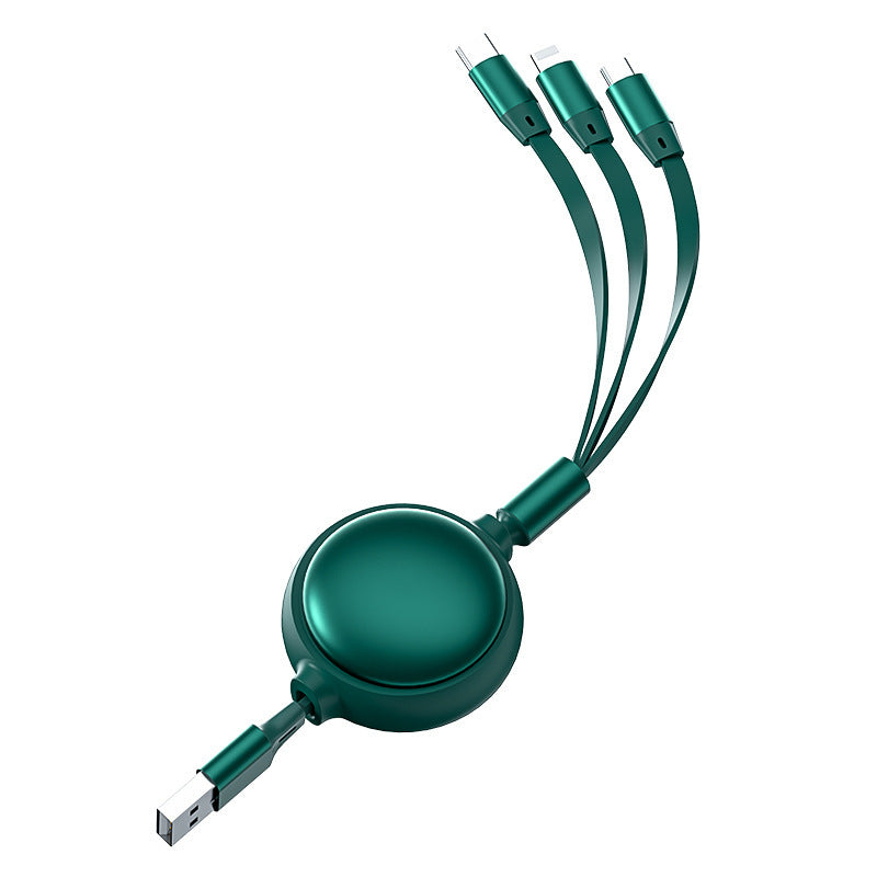 3 In1 USB Cable Micro USB Type C Cable 3 In 1 2.4A Retractable USB C Charging Cable - ADigitals