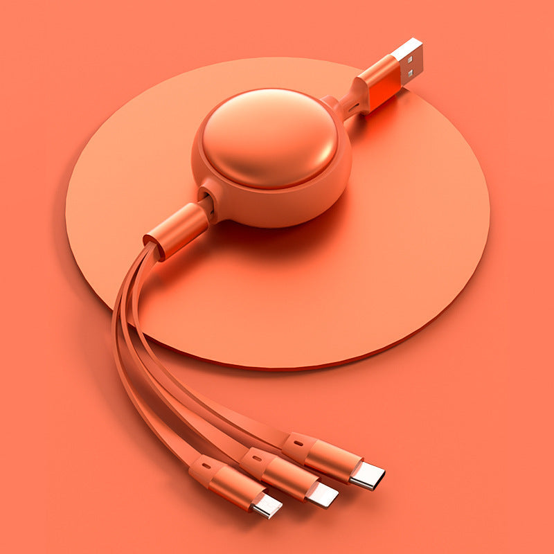 3 In1 USB Cable Micro USB Type C Cable 3 In 1 2.4A Retractable USB C Charging Cable - ADigitals