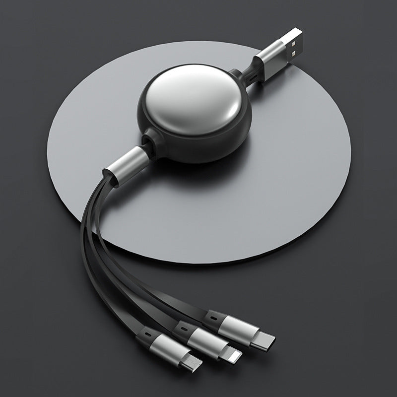 3 In1 USB Cable Micro USB Type C Cable 3 In 1 2.4A Retractable USB C Charging Cable - ADigitals